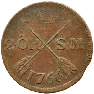 Švédsko, Adolf Frederik, 2 öre, 1766, Avesta