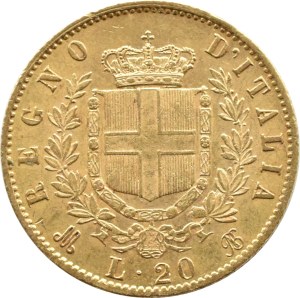 Królestwo Włoch, Vittorio Emanuele II, 20 lirów 1874 M, Mediolan