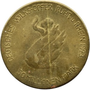Niemcy, Ruhr u Rhein, 50 milionów marek 1923, PIĘKNE