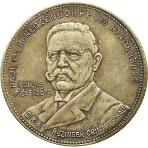 Niemcy, D.R.G.M. Hezinger Crimmitschau, Hindenburg medal