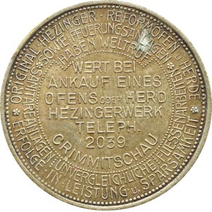 Niemcy, D.R.G.M. Hezinger Crimmitschau, Hindenburg medal