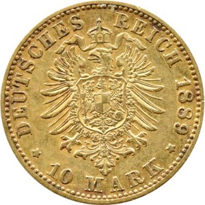 Niemcy, Prusy, Wilhelm II, 10 MAREK 1889 A, Berlin NAJRZADSZE