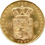 Królestwo Niderlandów, Wilhelmina, 10 guldenów 1897, Utrecht UNC