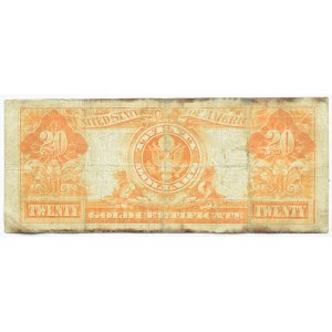 USA, 20 dolarów 1922, GOLD CERTIFICATE, Speelman & White, RZADKI