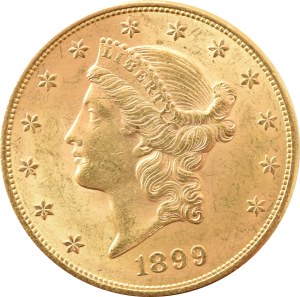 USA, Liberty Head, 20 dolarów 1899, Filadelfia