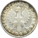 II RP, Kłosy, 2 złote 1924, Paryż, PIĘKNE!