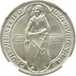 Republika Weimarska, Naumburg, 3 marki 1928 A, Berlin, NGC MS65