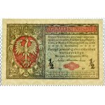Generalne Gubernatorstwo, 1/2 marki 1916 jenerał, seria A, PIĘKNE!