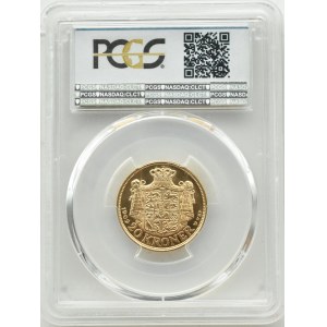 Dania, Fryderyk VIII, 20 koron 1909 VBP, Kopenhaga, PCGS MS64