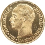 Dania, Fryderyk VIII, 20 koron 1909 VBP, Kopenhaga, PCGS MS64