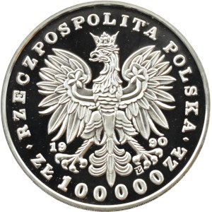 III RP, 100000 złotych 1990, T. Kościuszko, Mały Tryptyk, UNC