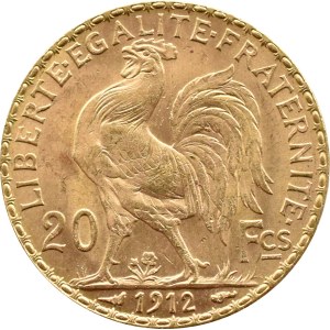 Francja, Republika, 20 franków 1912 Kogut, Paryż