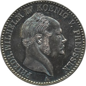 Niemcy, Prusy, Hohenzollern-Sigmaringen, Fryderyk Wilhelm IV, 1/2 guldena 1852 A, Berlin