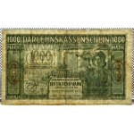 OST, Kowno, 1000 marek 1918 OST, seria A, numeracja sześciocyfrowa