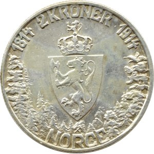 Norwegia, Haakon, 100-lecie Konstytucji, 2 korony 1914