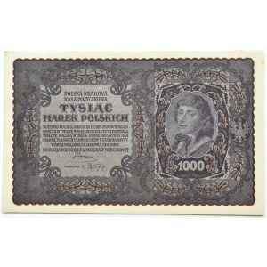 II RP, 1000 marek 1919, II seria L - typ 4, PIĘKNE