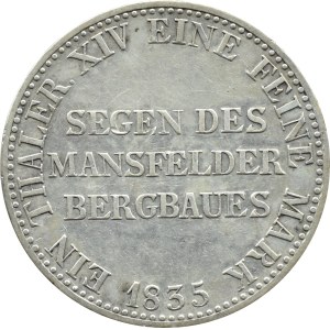 Niemcy, Prusy, Fryderyk Wilhelm III, talar górniczy 1835 A, Berlin
