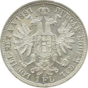 Austro-Węgry, Franciszek Józef I, floren 1891, Wiedeń