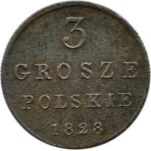 Mikołaj I, 3 grosze 1828 F.H., Warszawa