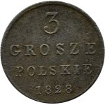 Mikołaj I, 3 grosze 1828 F.H., Warszawa