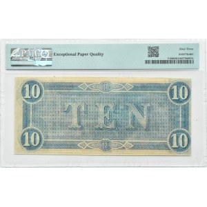 Skonfederowane Stany Ameryki, 10 dolarów 1864, PMG 63 EPQ