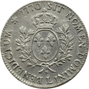 Francja, Ludwik XV, ecu 1770 L, Bayonne