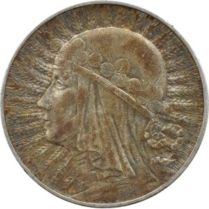 II RP, Głowa Kobiety, 5 złotych 1932 ZE ZNAKIEM MENNICY, Warszawa