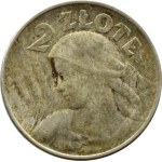 II RP, Kłosy, 2 złote 1924 - odwrotka, Filadelfia, PIĘKNE!