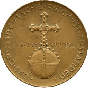 III Rzesza, Adolf Hitler, medal zajęcie Austrii w 1938, brąz