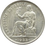 Hiszpania, 1 peseta 1933, Madryt PIĘKNE