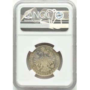 Austria, Franciszek Józef I, 1 floren 1861 A, Wiedeń, NGC MS63