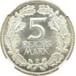 Republika Weimarska, Rheinlande 5 marek 1925 E, Muldenhütten, NGC MS64