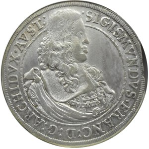 Austria, Tyrol, Zygmunt Franciszek Habsburg, talar 1665, Hall, NGC AU Details