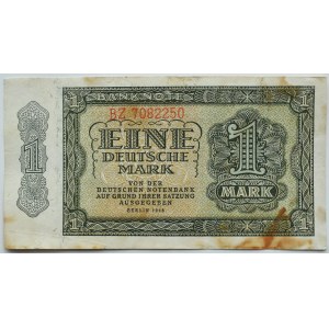 Niemcy, NRD, 1 marka 1948, seria BZ, 7- cyfrowa numeracja
