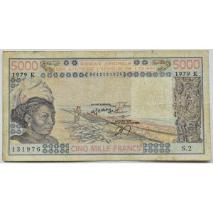 Państwa Afryki Zachodniej, Senegal 5000 franków 1979, seria S.2
