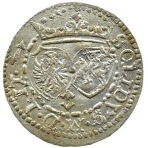 Zygmunt III Waza, szeląg 1617 L/LIT●, Wilno Bogoria i Strzała w otoku