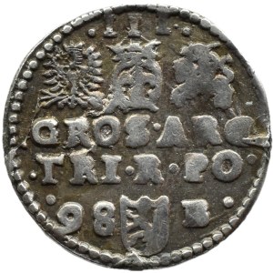 Zygmunt III Waza, trojak 1598, Bydgoszcz, B Z PRAWEJ