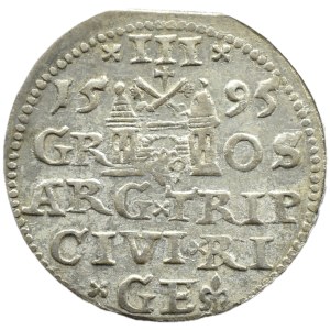 Zygmunt III Waza, trojak 1595 LI, Ryga