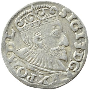 Zygmunt III Waza, trojak 1592 IF, Poznań DATA Z LEWEJ