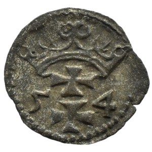 Zygmunt II August, denar 1554, Gdańsk PIĘKNY