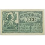 OST, Kowno, 1000 marek 1918 OST, seria A, numeracja sześciocyfrowa, PCGS 64