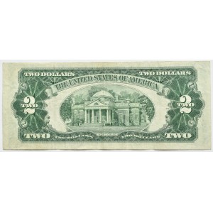 USA, Red Seal, T. Jefferson, 2 dolary 1953 B, seria A/A, Smith & Dillon