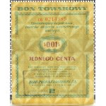 PeWeX, 1 cent 1960, seria Dl, z klauzulą na rewersie