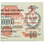 II RP, bilet zdawkowy 5 groszy 1924, prawa połówka