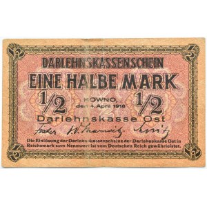 OST, Kowno, 2 marki 1918 OST, seria C, NISKI NUMER