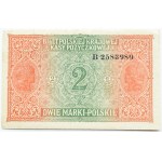 Generalne Gubernatorstwo, 2 marki 1916 Generał, seria B, PIĘKNE