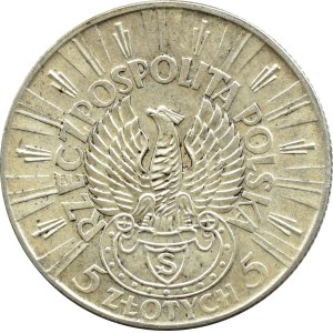 II RP, Józef Piłsudski, 5 złotych 1934 STRZELECKI, Warszawa PIĘKNY