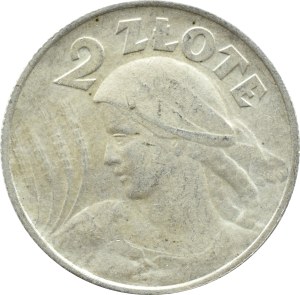 II RP, Kłosy, 2 złote 1924 H, Birmingham, ŁADNA
