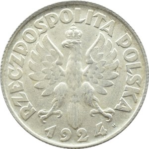 II RP, Kłosy, 2 złote 1924 H, Birmingham, ŁADNA