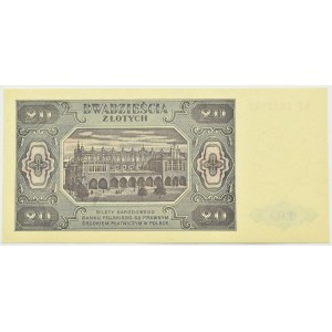 RP, 20 złotych 1948, seria KE, UNC